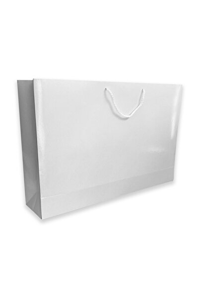 ABB Matbaa 10 Adet Beyaz Karton İpli Çanta (55x37x12)