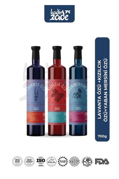 KADİRZADE LAVANTA ÖZÜ +KIZILCIK ÖZÜ+YABAN MERSİNİ ÖZÜ 700GR