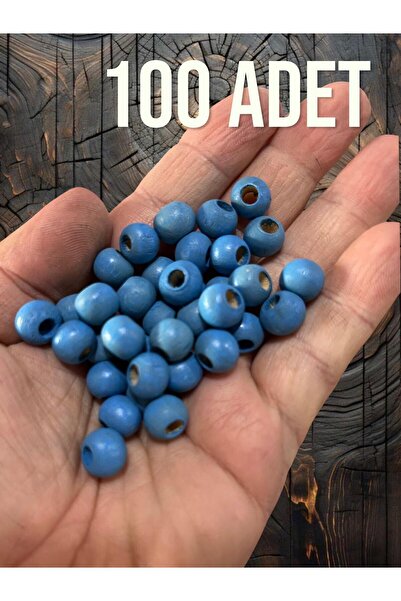 Bluenish 100 Τεμάχια Ξύλινες Χάντρες 10 Χλστ