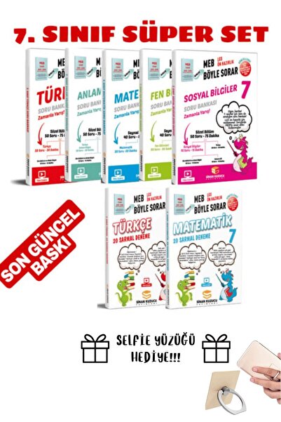 SİNAN KUZUCU YAYINLARI Sinan Kuzucu 7. Sınıf Süper Set Selfie Yüzük Hediyeli