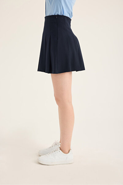 SEVİLEN Pileli Mini Etek