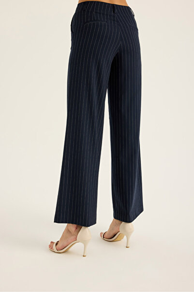 SEVİLEN Смугасті штани з широкими штанинами
