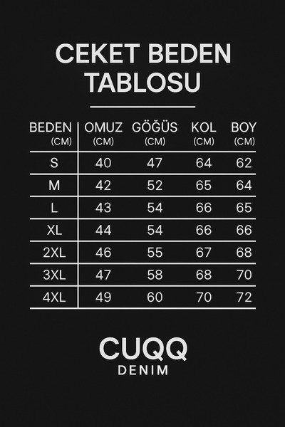 Cuqq Denim Erkek Açık Mavi Slim Fit Kot Ceket