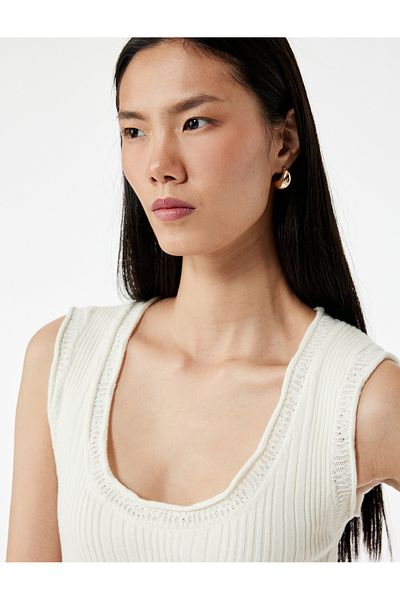 Koton Deep U Neck Knitwear Tank Top