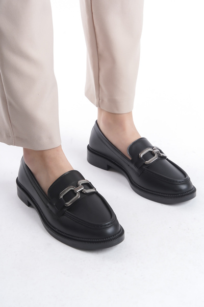 buğrahayalin Жіночі чорні туфлі на тонких підборах з ланцюжком – стильні та зручні туфлі на щодень – м'яка підошва