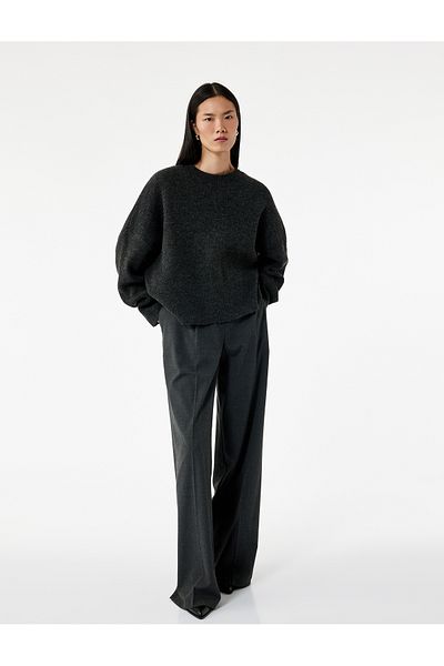 Koton Long Sleeve Crew Neck Oversize Knitwear Sweater