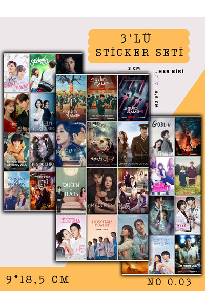 Else Craft 3'lü Mini Dizi - Film Temalı Sticker Seti No 0.03 - Ajanda Planlay...