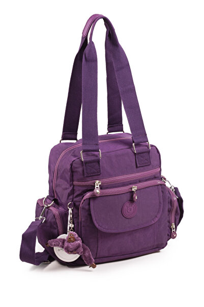 İMAKS Purple Crinkle/Clinker Αδιάβροχο Εισαγόμενο Ύφασμα Γυναικεία τσάντα ώμο...