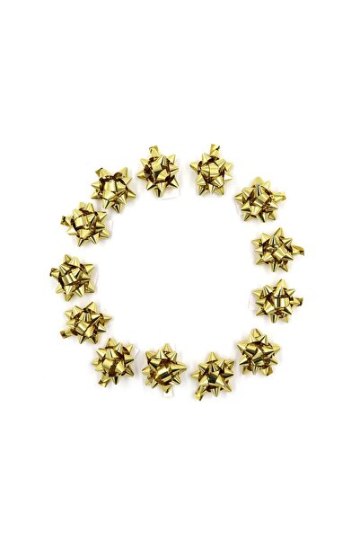 repro design Gold 4.5 cm Adhesive Bow Ornament – Pack of 25