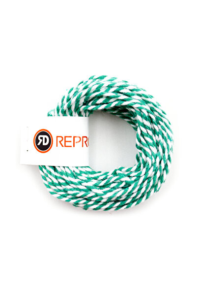 repro design حبل تغليف هدايا بلونين باللونين الأخضر والأبيض (حبل تغليف هدايا السنة الجديدة) 10 أمتار