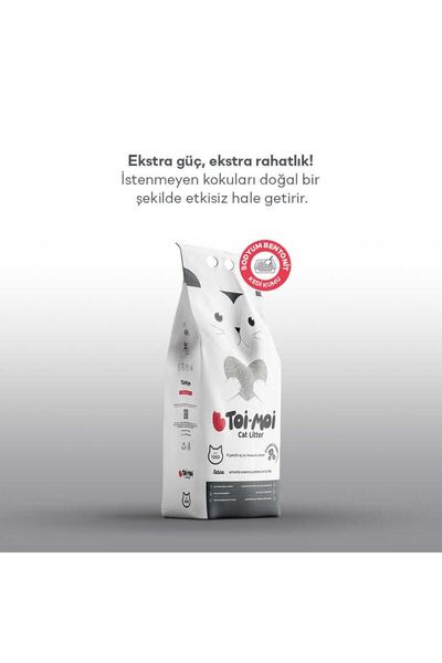 Toi Moi 10kg Tozsuz Topaklanan Aktif Karbonlu Sodyum Bentonit Kedi Kumu