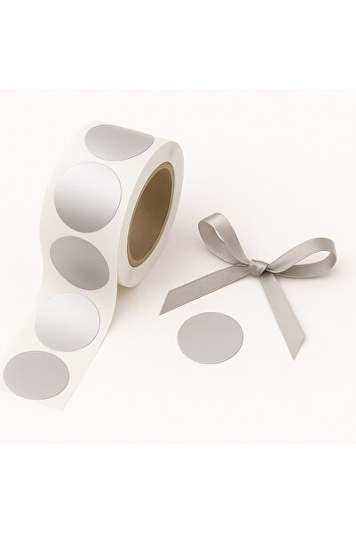 repro design Autocolant argintiu cu puncte adezive de 3 cm 20 buc