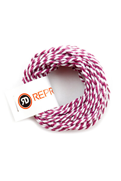 repro design حبل تغليف هدايا بلونين باللونين الأرجواني والأبيض (حبل تغليف هدايا السنة الجديدة) 10 أمتار