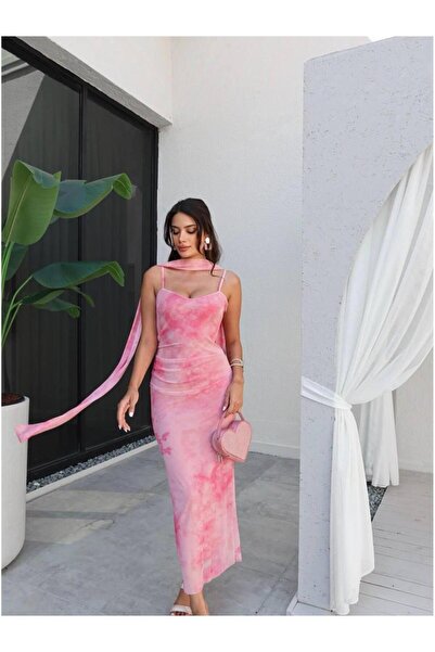 PG GİYİM ŞALLI ASTARLI TÜL ELBİSE-206222