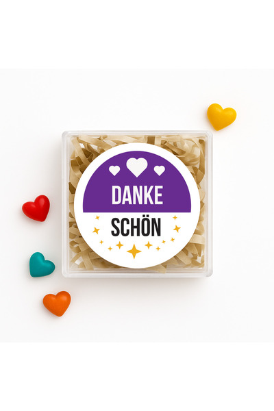 repro design 4 cm Round Danke Schön Sticker – Pack of 24 Colorful Thank You Stickers |   German Thank You Tag Model:6