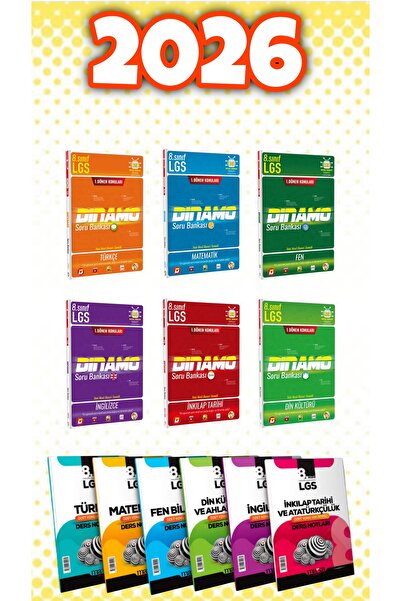 Tonguç Yayınları Lgs 2026 8.sınıf Dinamo 1.dönem Tüm Dersler Soru Bankasi Vid...