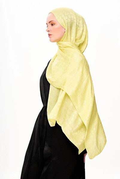 MOISCARF Perla Premium Jakarlı Şal Sarı