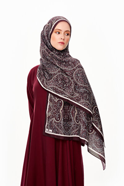 MOISCARF Pearl Palace Superior Soft Ethnic Patterned Shawl Plum