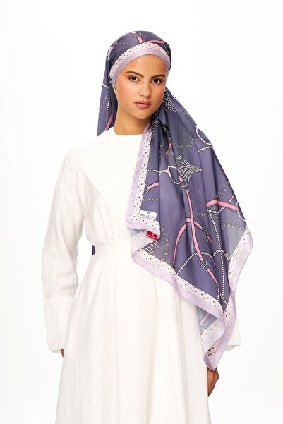 MOISCARF MYSTİQUE VİOLET Refined Jan Jan Zincir Desenli Şal Mor