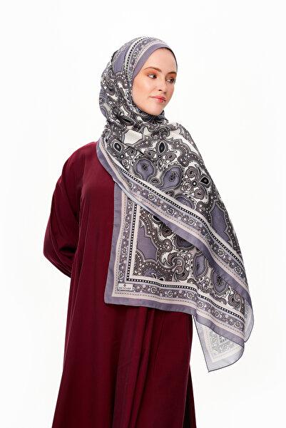 MOISCARF PAİSLEY SHADOW Superior Soft Etnik Desenli Şal Lila