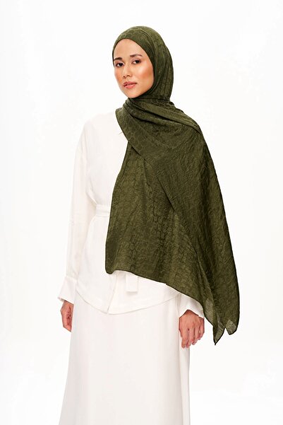 MOISCARF Perla Premium Jacquard Shawl Sage