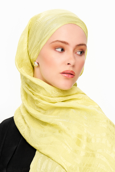 MOISCARF Σάλι Sable Drift Premium Jacquard Κίτρινο