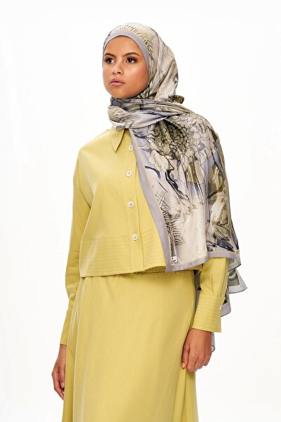 MOISCARF Florence Dream Zero Weight Patterned Shawl Green