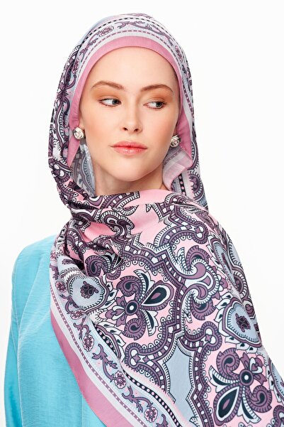 MOISCARF PAISLEY SHADOW Șal Superior Moale cu Model Etnic Roz