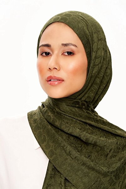 MOISCARF Perla Premium Jacquard Shawl Sage
