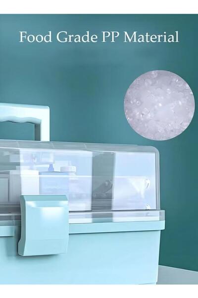 Generic Large Capacity Cosmetic Storage Box Dust-proof Transparent Desktop Portable Medicine Storage Box