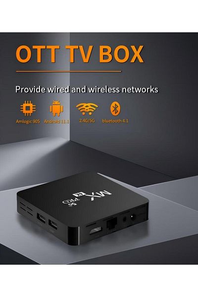 Generic X96 mini Android HD Media Player Set Top Box V3264 Black