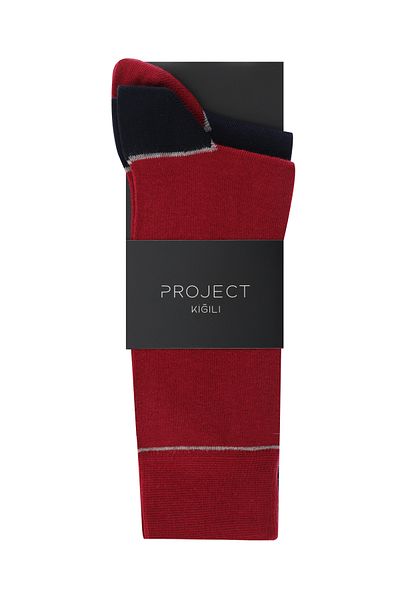 Kiğılı Single Mustache Patterned Cotton Socks