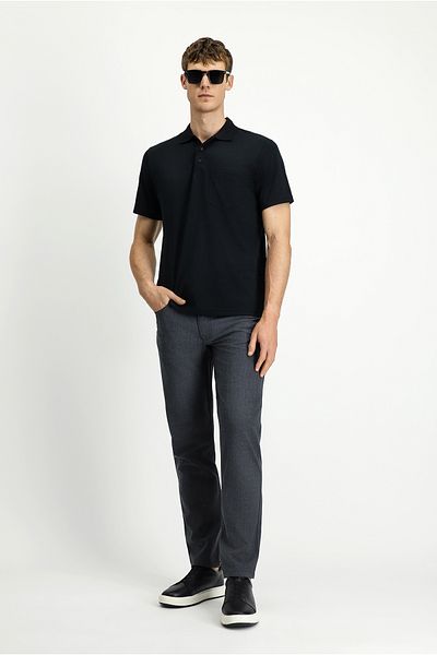 POLO CLUB Regular Fit Cotton Embroidered Polo Neck T-Shirt
