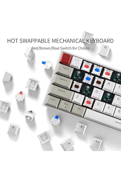 OEM Newmen GM610 Mechanical Gaming Keyboard, Wireless, RGB Lighting, Bluetooth