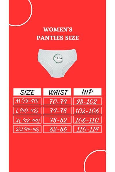Onurel Women's 12-Pack Skin Heart High Waist Cotton Panties