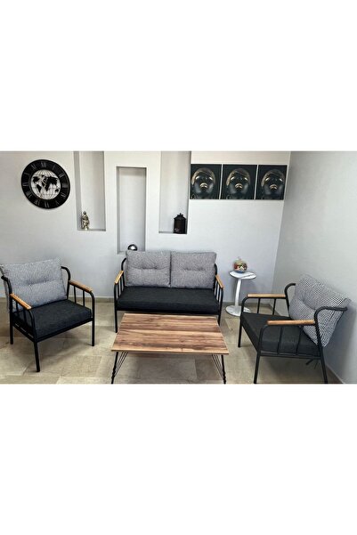 WATERYBROOK Metal Iskelet Bahçe, Balkon, Ofis, Cafe, Salon Mobilyası, Çay Seti