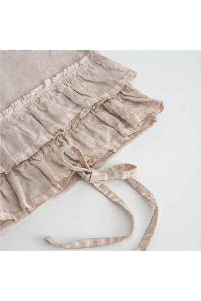 Ecocotton Miranda King Size Duvet Cover Set 100% Linen Piece Paint Beige 240x220 Cm