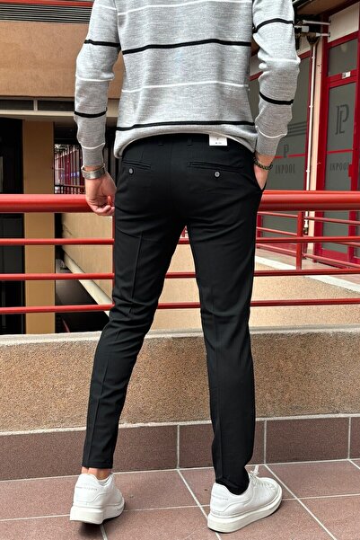 inpool Ανδρικό, ιταλικό κόψιμο, υψηλής ποιότητας, ελαστικό παντελόνι από ύφασμα