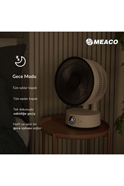 Meaco Sefte® 10” Ultra Sessiz Masaüstü Vantilatör – Uyku Modlu Ve Enerji Tasarruflu Serinletici Fan