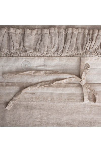 Ecocotton Miranda King Size Duvet Cover Set 100% Linen Piece Paint Beige 240x220 Cm