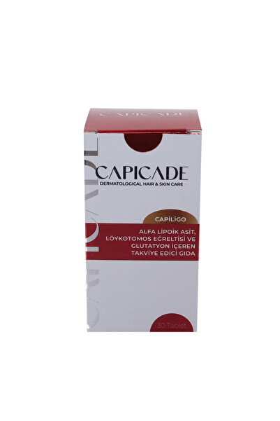 Capicade Capiligo Alfa Lipoik Asit, Löykotomos Eğreltisi ve Glutatyon İçeren Takviye Edici Gıda 30 Tablet