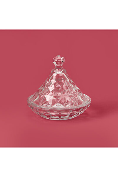 deli glass Transparent Glass Sugar Bowl - 6 cm