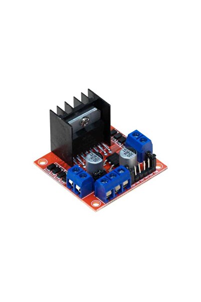 Robotistan L298N Voltaj Regulatörlü Çift Motor Sürücü Kartı(Kırmızı PCB)