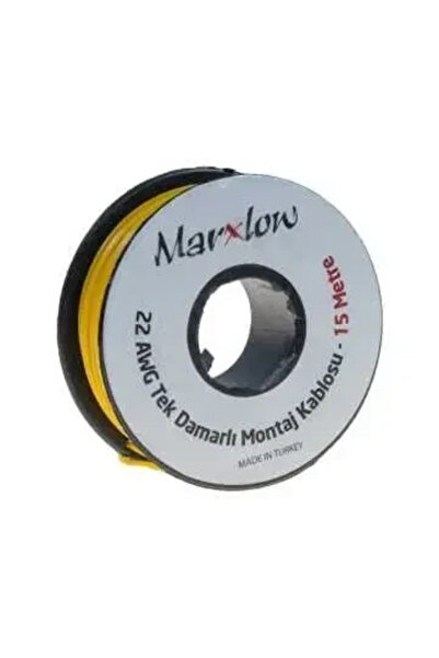 Marxlow 15 Metre Çok Damarlı Montaj Kablosu - Sarı