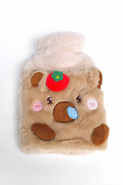 YOYOSO Sevimli Capybara Figürlü Sıcak Su Torbası Bej 800ml