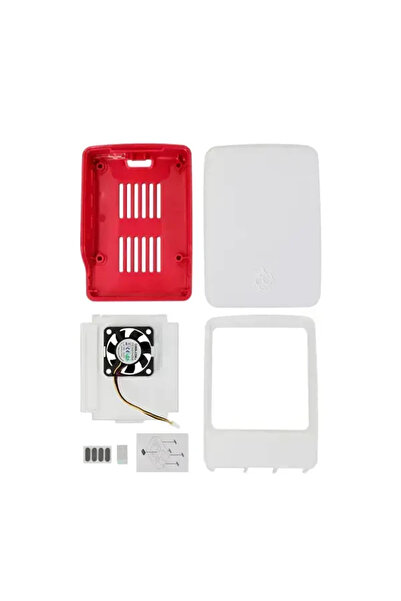 Raspberry Pi 5 Lisanslı Kutu - Kırmızı Beyaz
