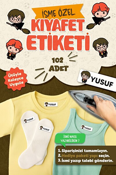 MSticker Kıyafet Etiketi - Okul Kıyafetlerine Kişiye Özel 30 Saniyede Kolay U...