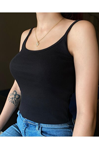 ulslu Cord Strap Ribbed Undershirt