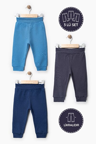 BUUDE Bebek-Çocuk 3 Lü Tek Alt Likralı ,Pamuklu
