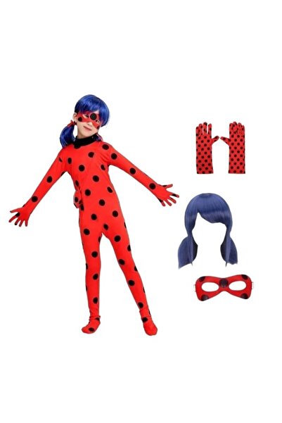 Depox Detský kostým Zázračnej lienky - červený overal, s maskou, parochňou a ...